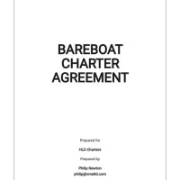 Bareboat Charter Agreement Template