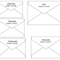 Baronial Envelope Size Chart