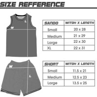 Basketball Jersey Size Chart Cm