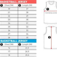 Basketball Jersey Size Chart Height