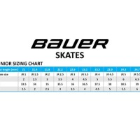 Bauer Skate Size Chart Inches