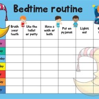 Bedtime Routine Chart For 4 Year Old