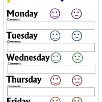 Behavior Charts For Kindergarten Template