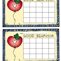 Behavior Sticker Chart For Kindergarten