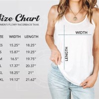 Bella Brand Tank Top Size Chart