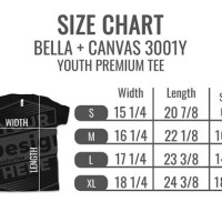 Bella Canvas 3001y Size Chart