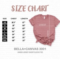 Bella Canvas Size Chart