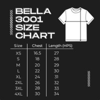 Bella Canvas Uni Size Chart