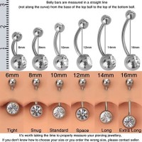 Belly Ring Length Size Chart