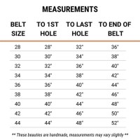 Belt Size Conversion Chart