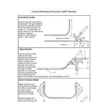 Bending Instructions Chart