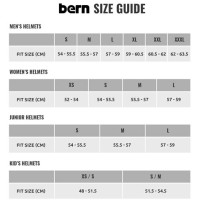 Bern Snowboard Helmet Size Chart