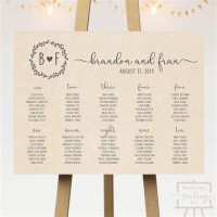 Best Size For Wedding Seating Chart