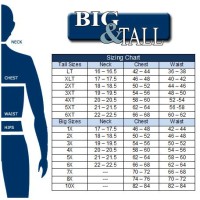 Big And Tall Clothing Size Chart