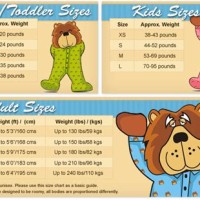 Big Feet Pjs Size Chart