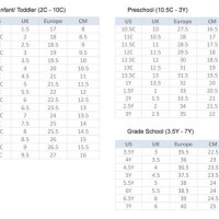 Big Kid Size Chart Nike