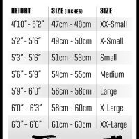 Bike Frame Size Chart S M L