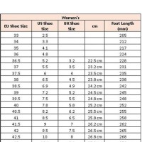 Bike Shoe Size Chart