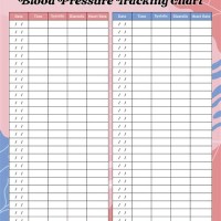 Blank Blood Pressure And Heart Rate Chart