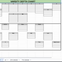 Blank Football Depth Chart Template