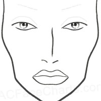 Blank Makeup Face Chart Template