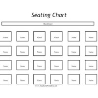 Blank Seating Chart Template Editable