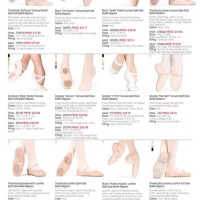 Bloch Ballet Shoe Size Chart A B C D