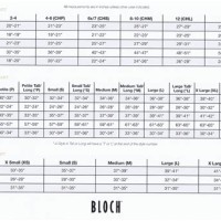 Bloch Child Leotard Size Chart