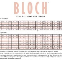 Bloch Dance Shoes Size Chart