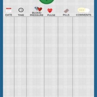 Blood Pressure Tracking Chart Spanish