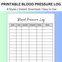 Blood Pressure Tracking Chart