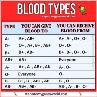 Blood Type Give And Receive Chart