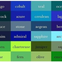 Blue Green Color Chart