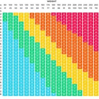 Body Weight Bmi Chart