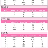 Bonnie Jean Size Chart