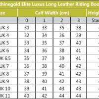 Boot Size Chart Uk To Eu