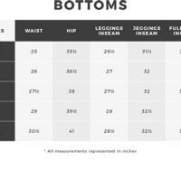 Bottom Size Chart