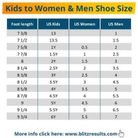 Boy Shoe Size Conversion Chart