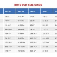 Boys Suit Size Chart