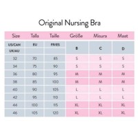 Bravado Nursing Bra Size Chart