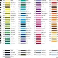 Brush Marker Colour Chart