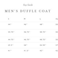 Burberry Duffle Coat Size Chart