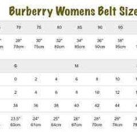 Burberry Womens Belt Size Chart