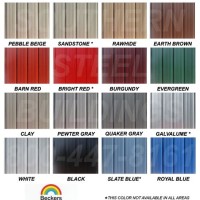 Butler Metal Buildings Color Chart