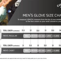 Callaway Golf Glove Size Chart