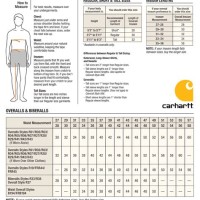 Carhartt Overalls Size Chart