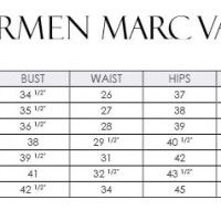 Carmen Marc Valvo Size Chart