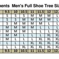 Cedar Shoe Tree Size Chart