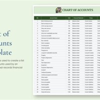 Chart Of Accounts Template