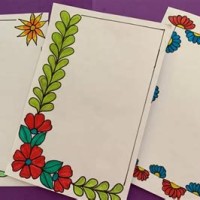 Chart Paper Border Design Flower